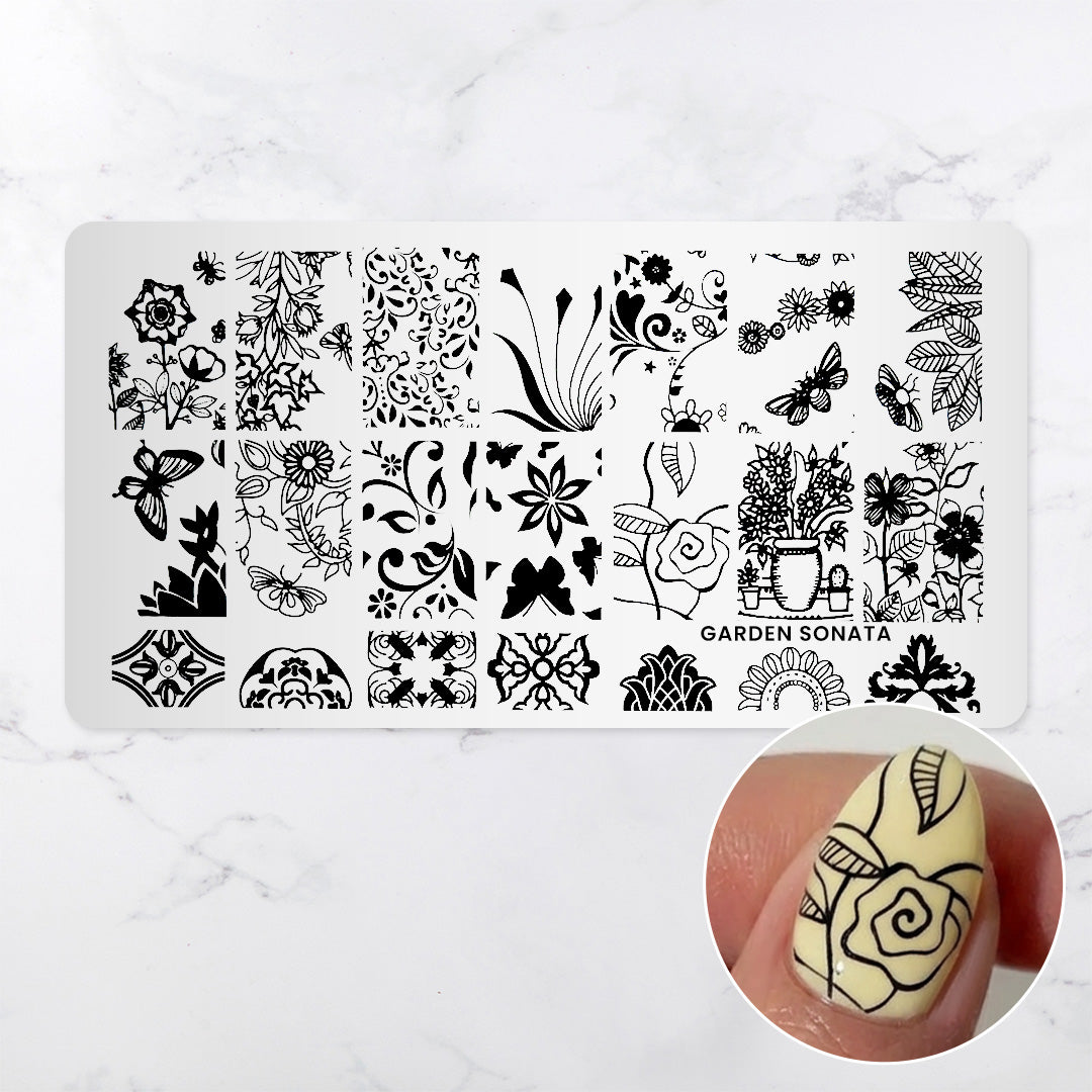 Garden Sonata - Pattern Press Template