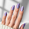 Grape Cats Eye - Almond Sustainable Nails - Pre order