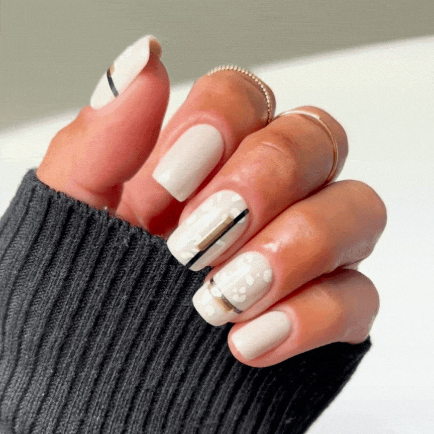 Noir Baroque - Square Sustainable Nails