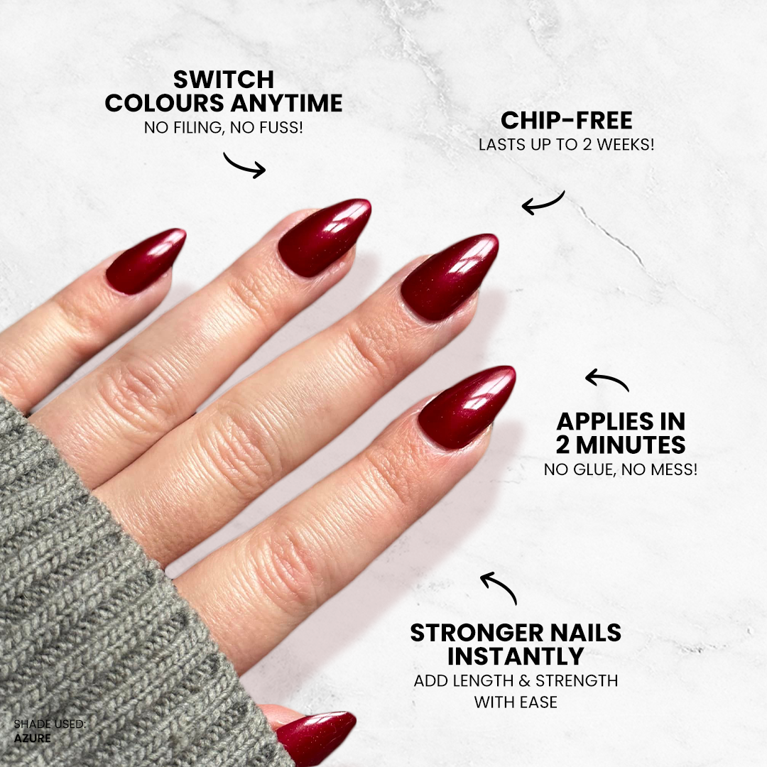 Heartfelt French - Almond Medium - Sustainable Nails