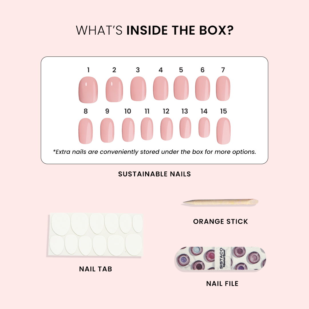 Heartfelt French - Almond Medium - Sustainable Nails