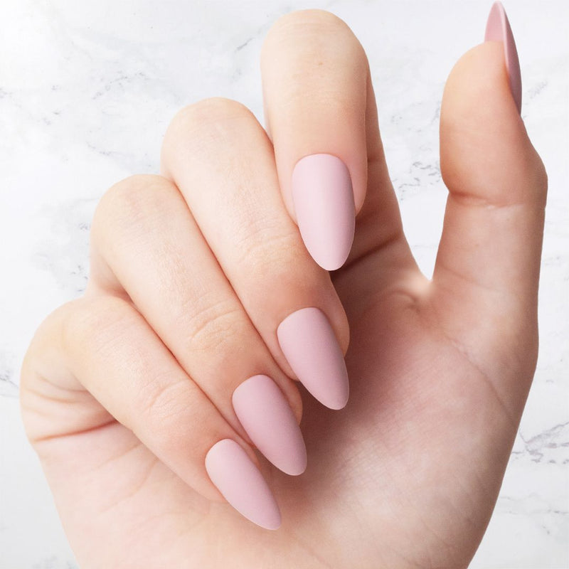 Classic Pink Almond Shaped nails