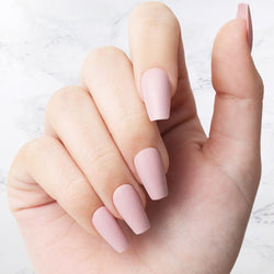 Classic Pink  Shaped Coffin nails