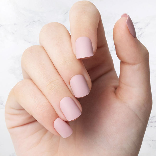 Classic Pink Square Shaped nails