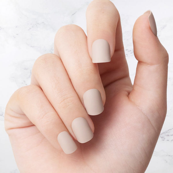 Classic Beige Square Shaped nails