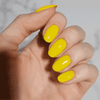 Gif image of hand showing Lemon color on nails